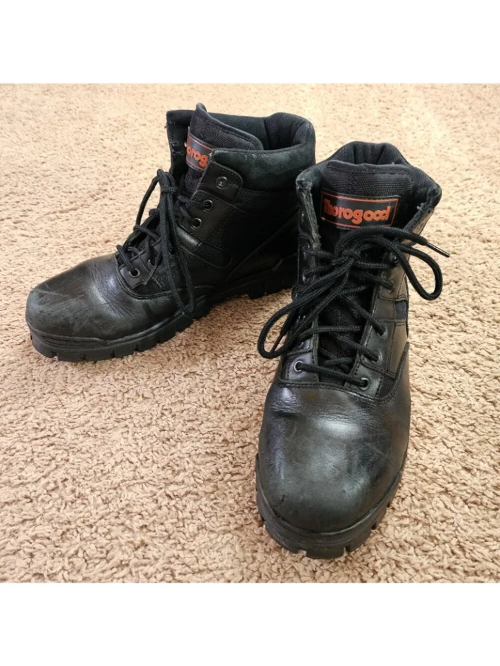 Thorogood Tactical Work Boots Mens 12 Black Leather 834-6086 6